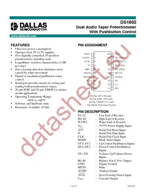DS1802S+ datasheet  